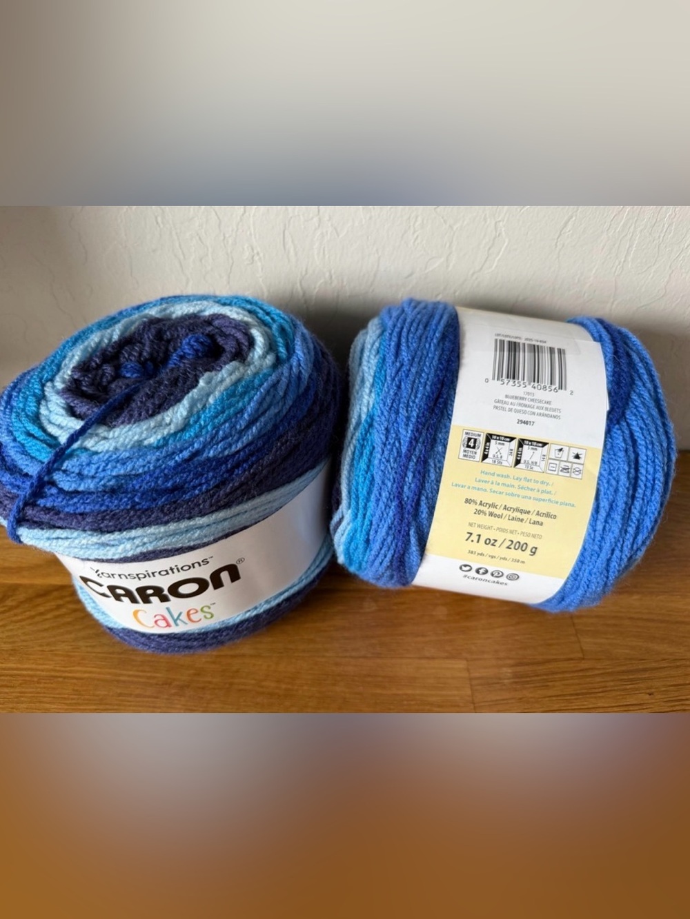 Set of 2 Caron Cakes Blueberry Cheesecake